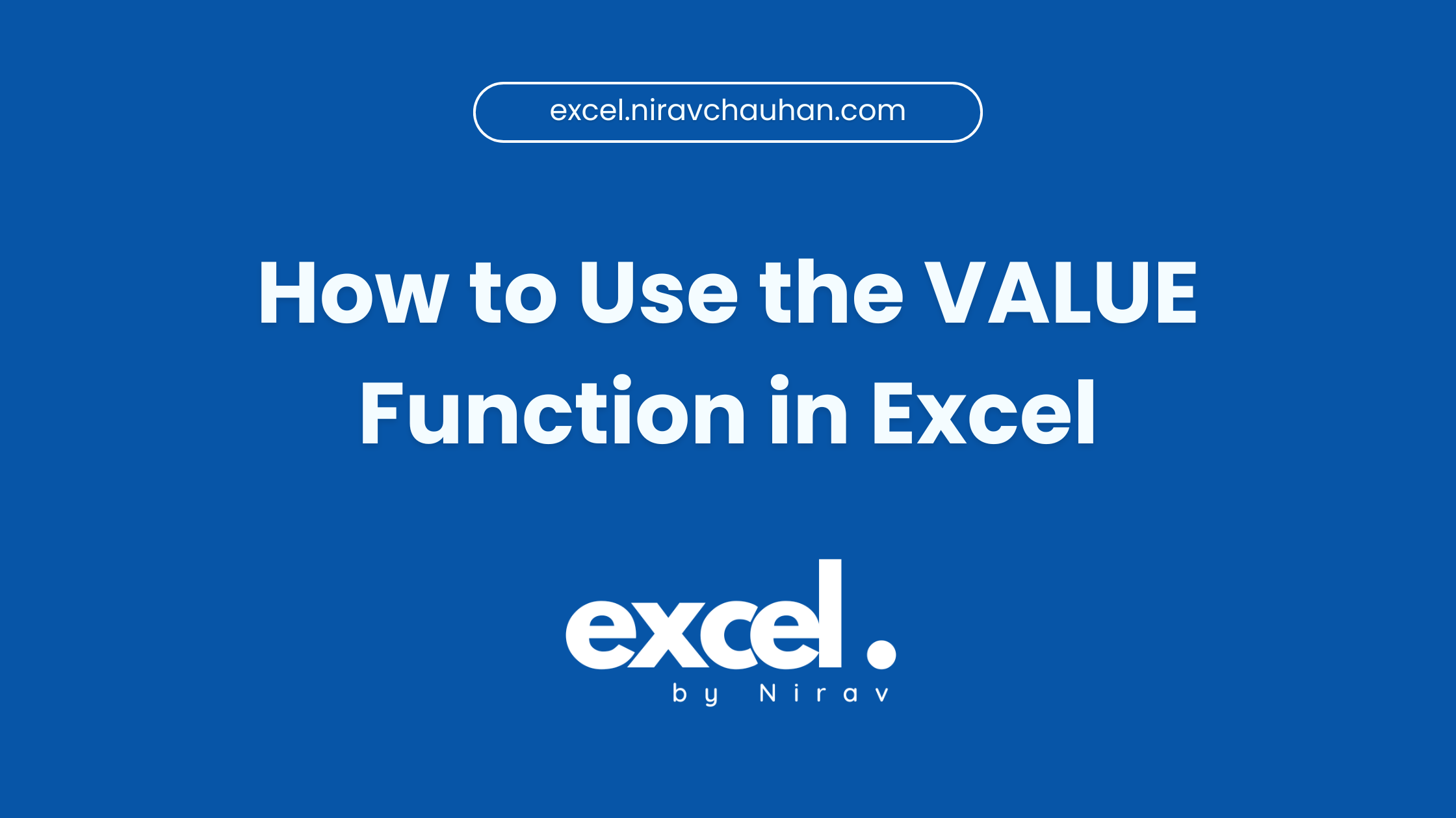 How to Use the VALUE Function in Excel