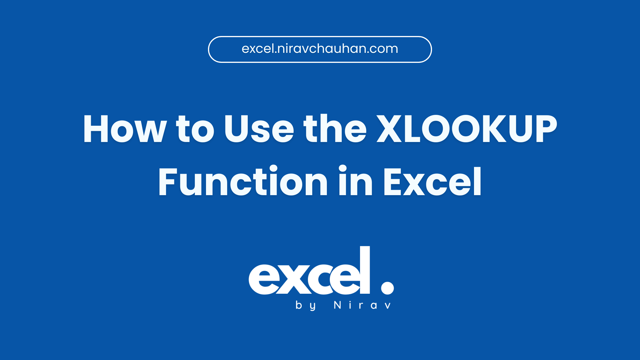 How to Use the XLOOKUP Function in Excel